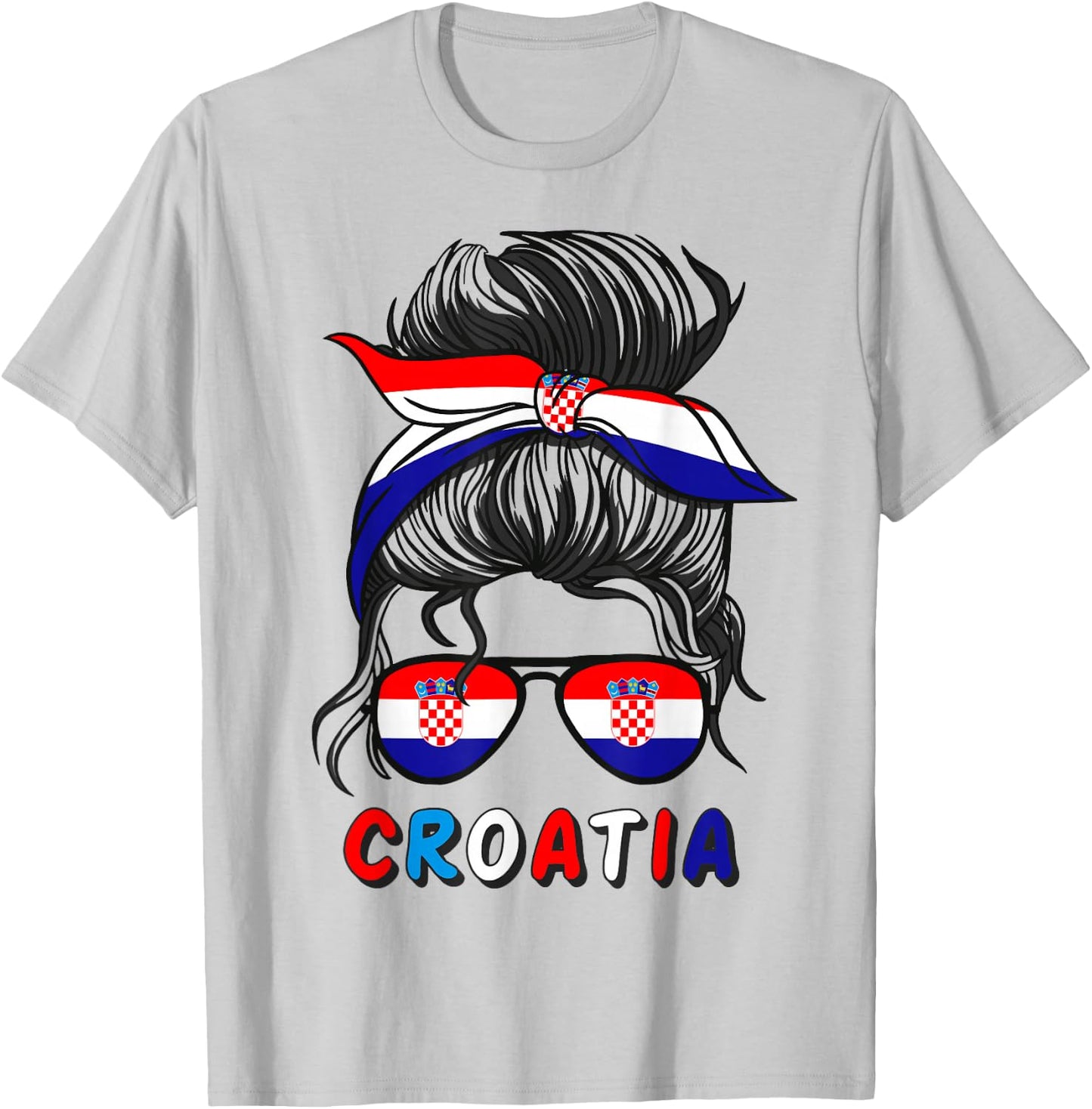 Hrvatska Kroatien Flagge Mädchen Kroatische Mädchen Kinder T-Shirt - T-Shirt | Ash