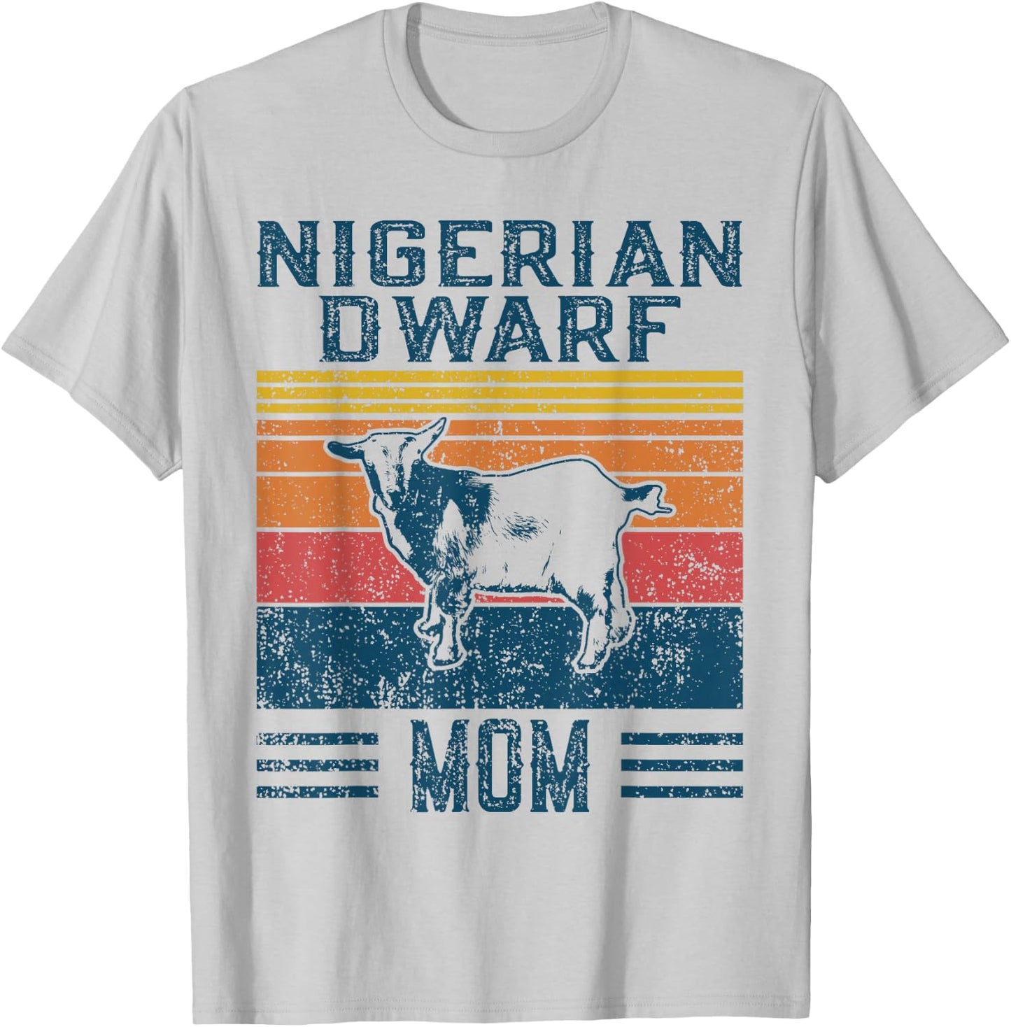 Best Goat Mom Women - Vintage Nigerian Dwarf T-Shirt - T-Shirt | Ash