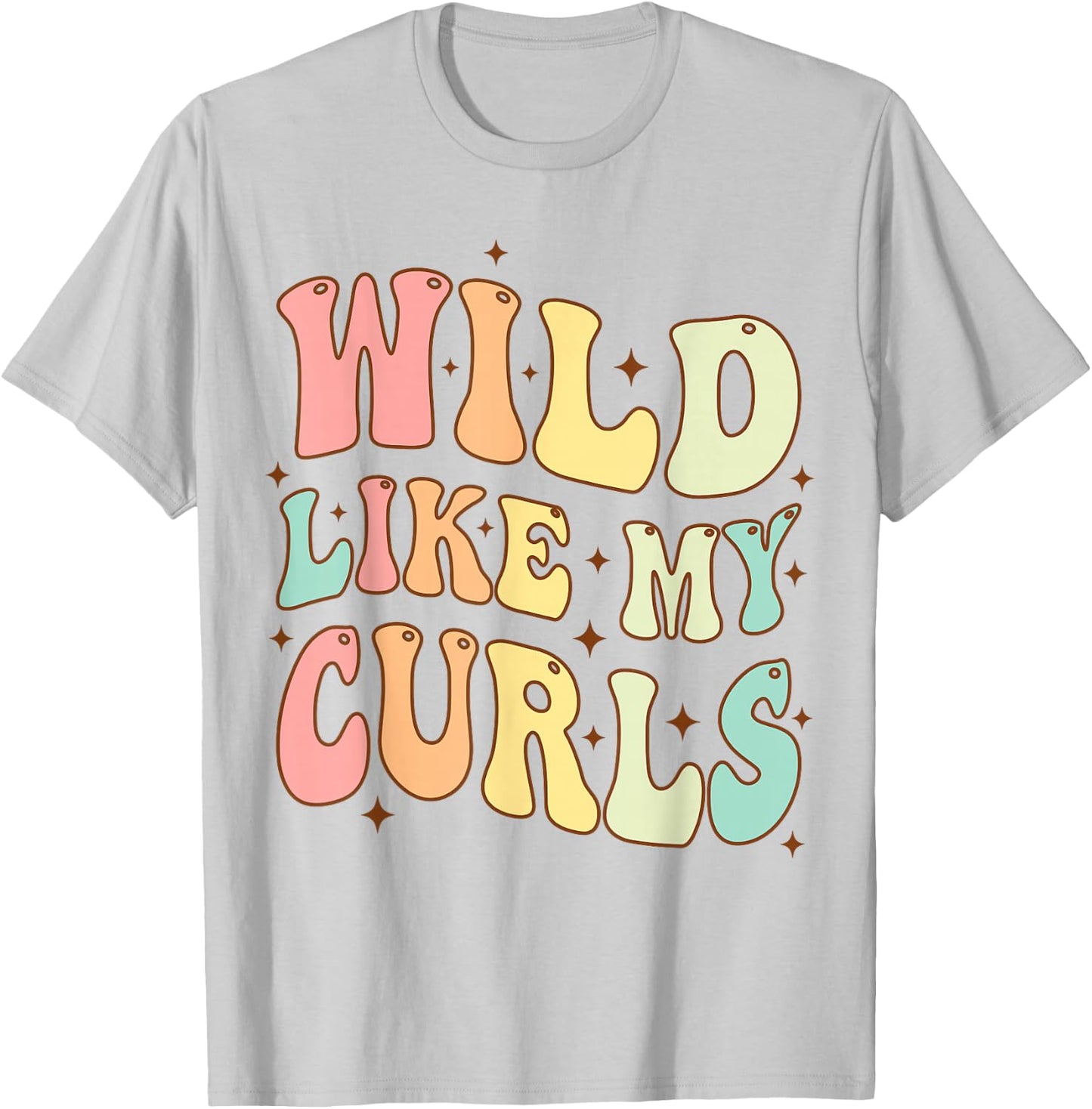 Toddler Girls Wild Like My Curls Funny Curly Hair Groovy T-Shirt - T-Shirt | Ash