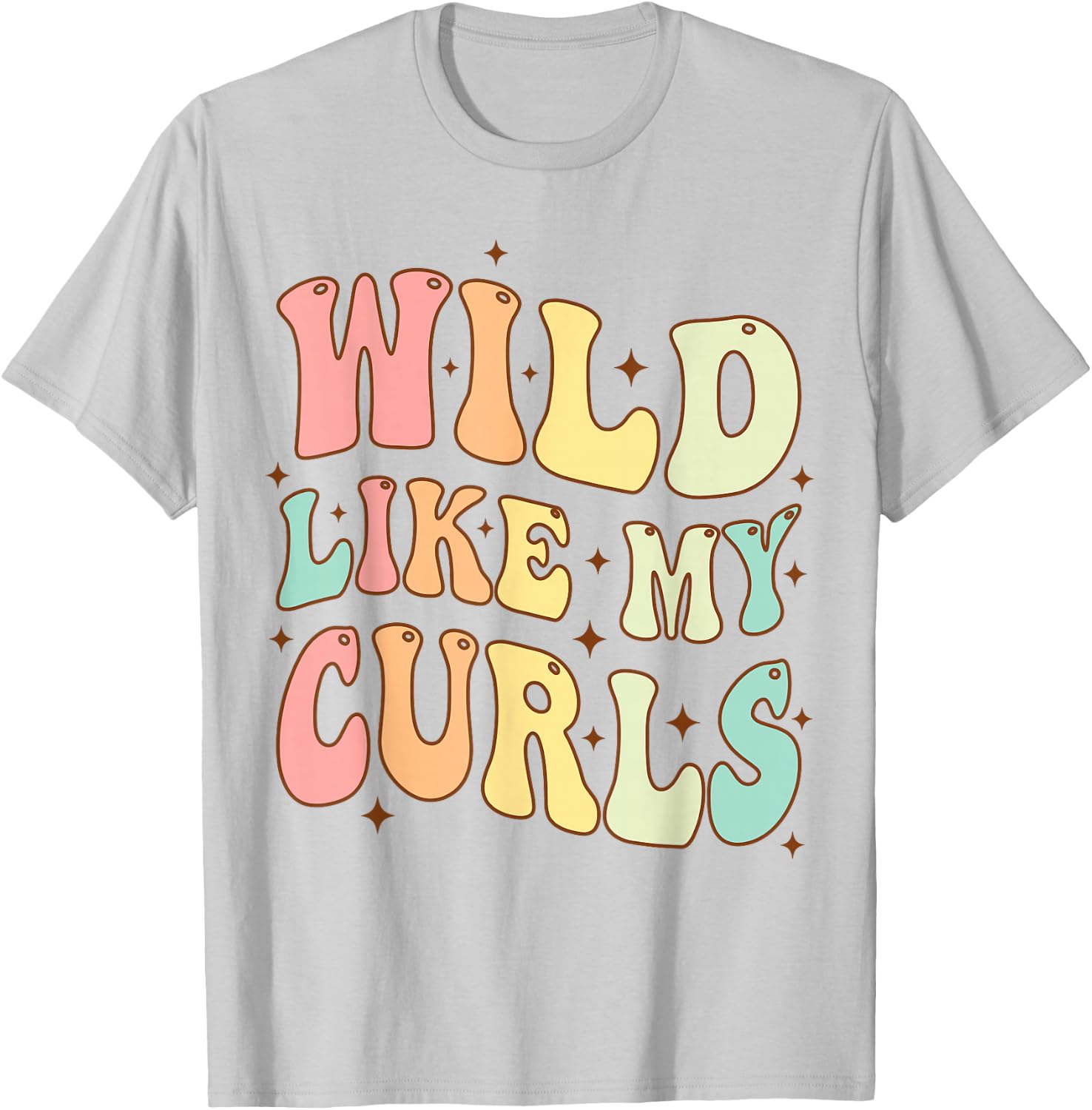 Toddler Girls Wild Like My Curls Funny Curly Hair Groovy T-Shirt - T-Shirt | Ash