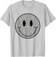 Cute Happy Face Retro Aesthetic Leopard Smile Face Women Men T-Shirt - T-Shirt | Ash