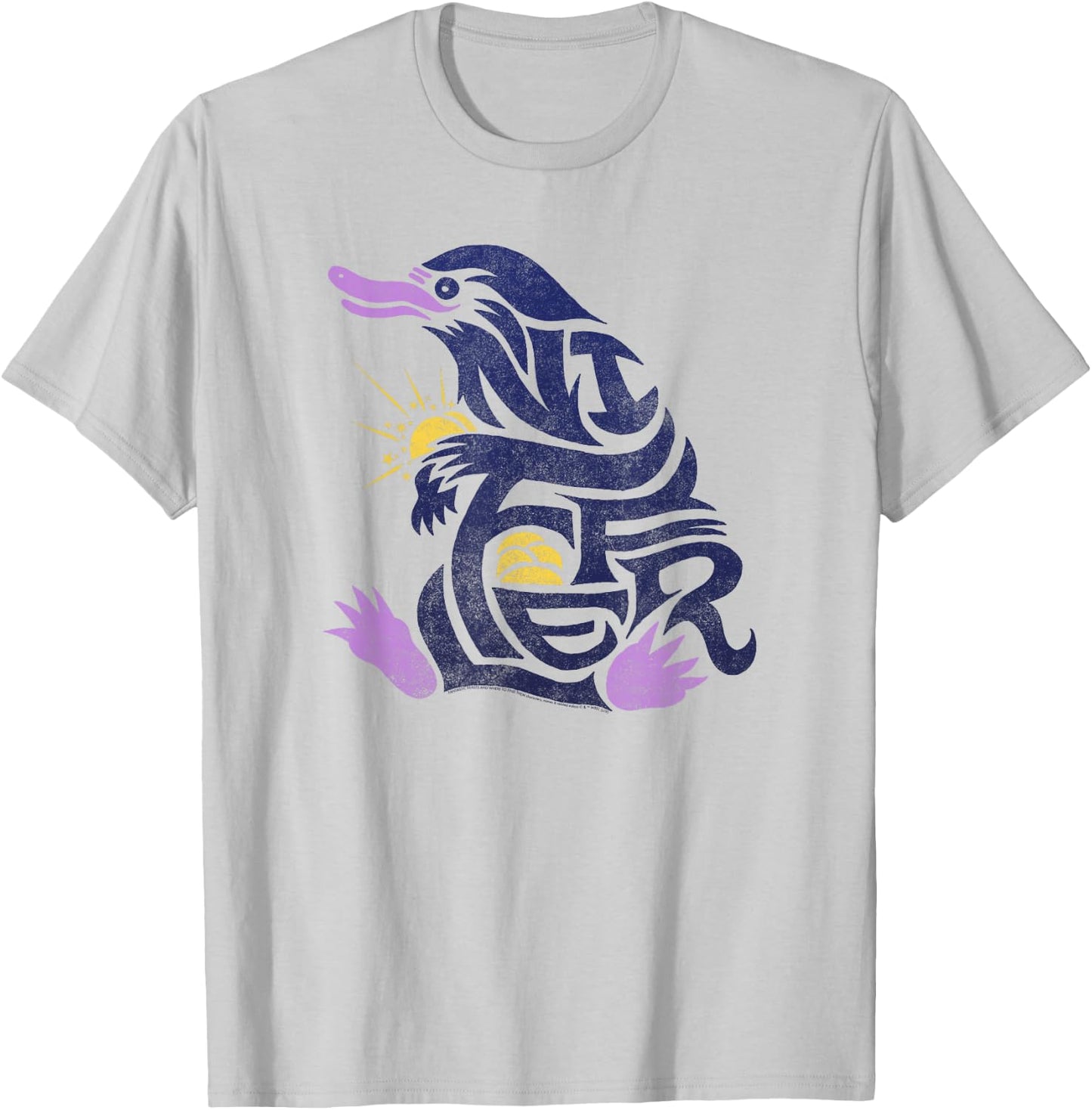 Fantastic Beasts and Where to Find Them Geometric Niffler T-Shirt - T-Shirt | Ash