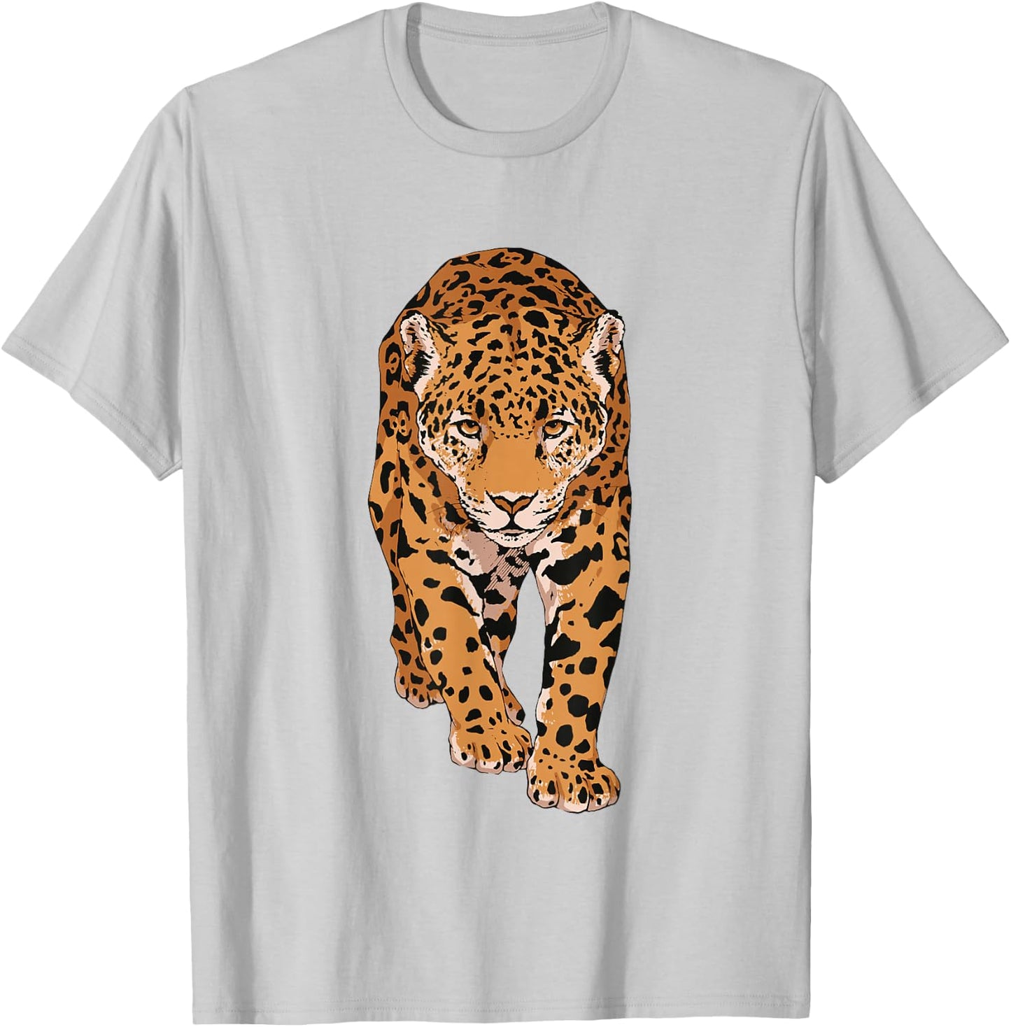 Leopard Big Cat Leo Boys Girls Lovers Jaguar , White, s T-Shirt - T-Shirt | Ash