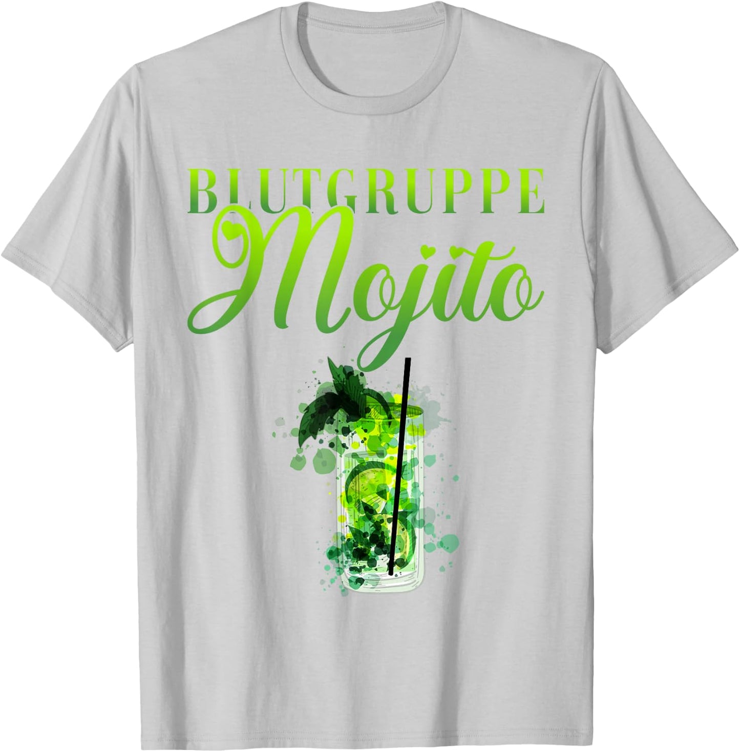 Blutgruppe Mojito Barkeeper T-Shirt - T-Shirt | Ash