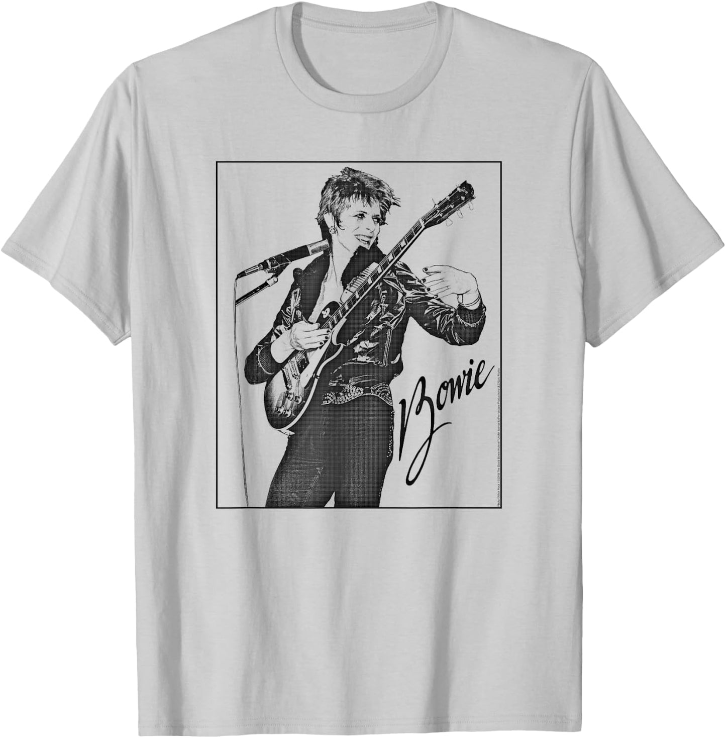David Bowie -Adults , Grey, Small, Classic Fit, Short Sleeve, Themed- , Classic, Imported, Polyester 100% T-Shirt - T-Shirt | Ash