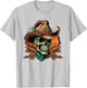 Skull Wearing Cowboy Hat Skeleton T-Shirt - T-Shirt | Ash