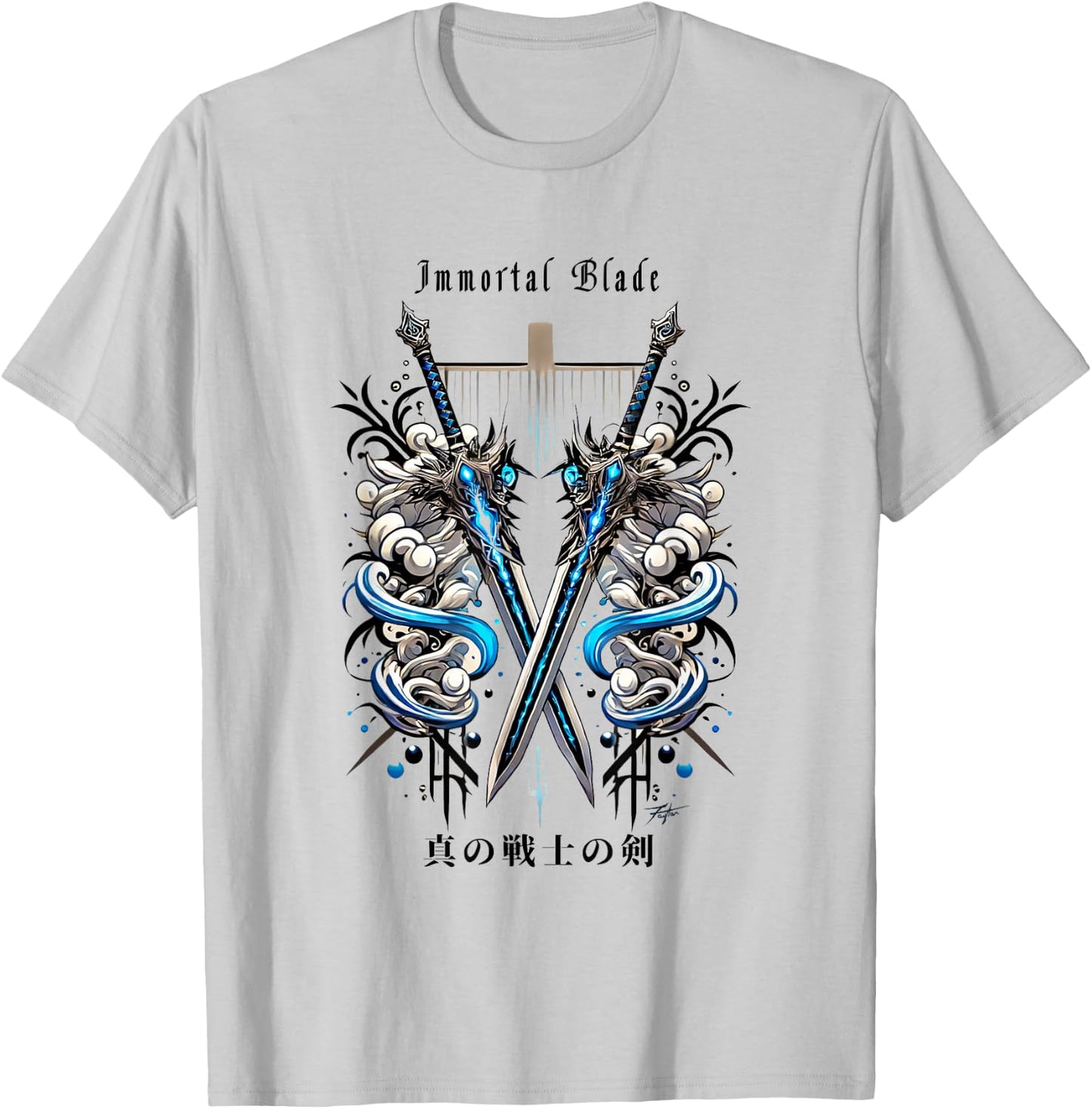 Immortal Blade in Japanese Anime retro vaporwave aesthetic T-Shirt - T-Shirt | Ash