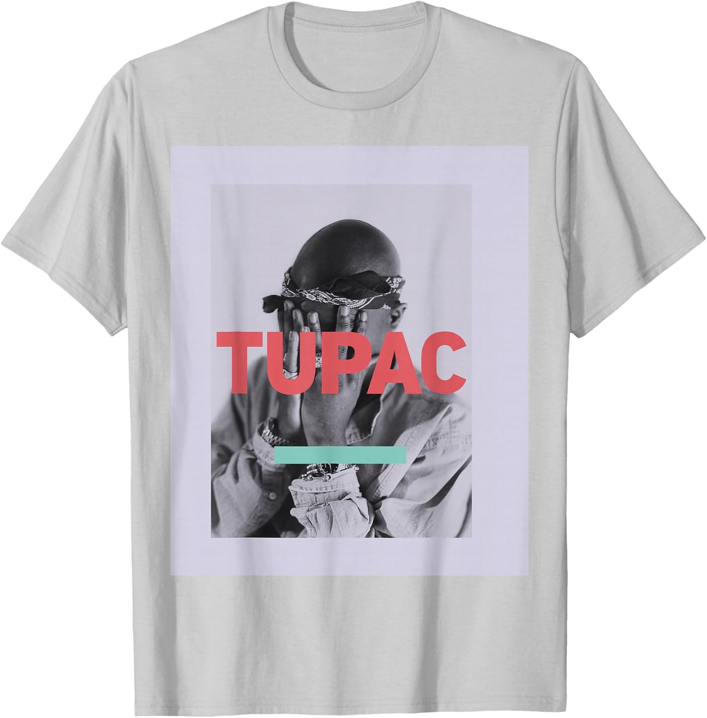 Official Tupac Photo T-Shirt - T-Shirt | Ash