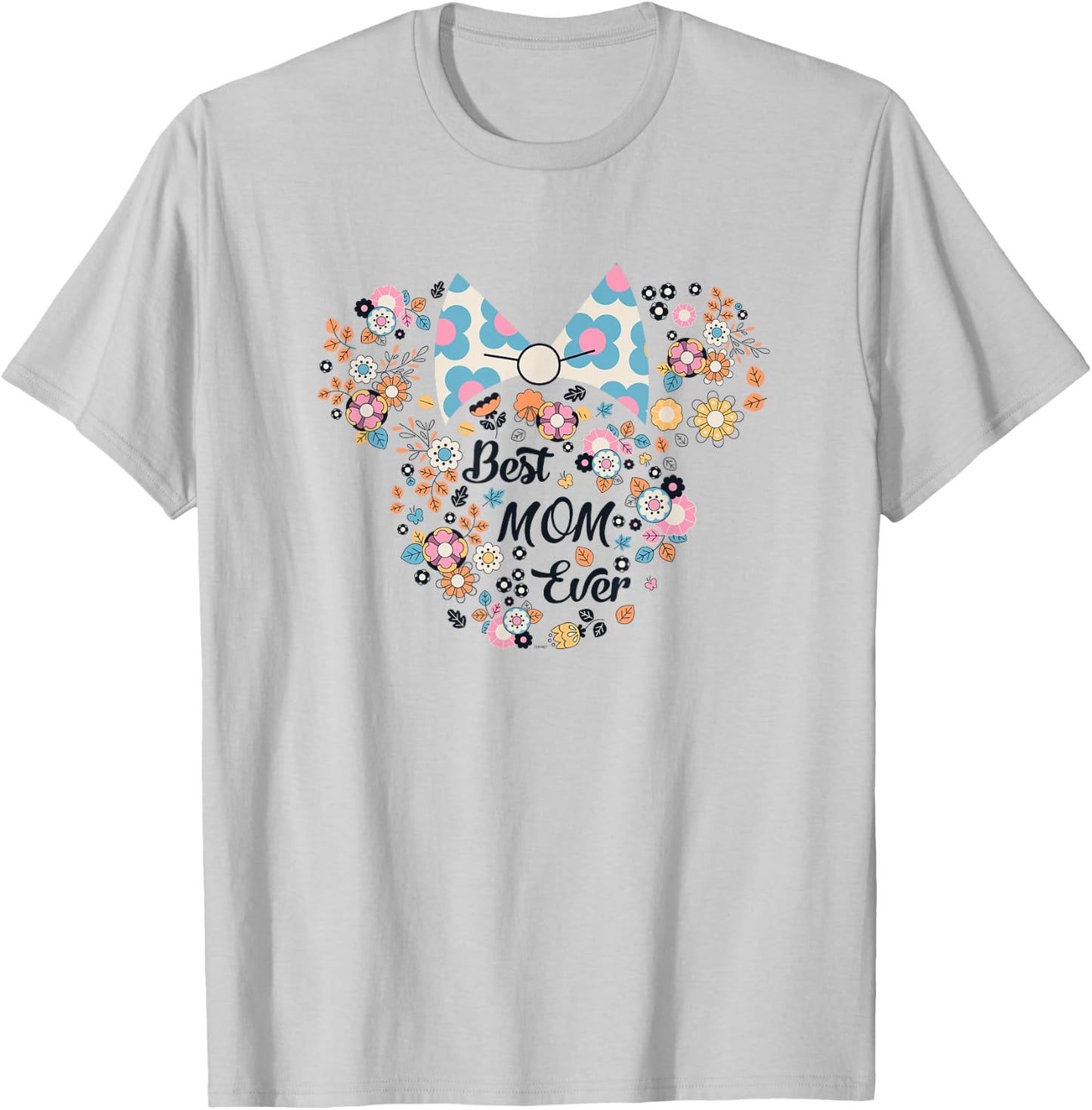 Disney Minnie Mouse Best Mom Ever Icon Flowers Mother’s Day T-Shirt - T-Shirt | Ash