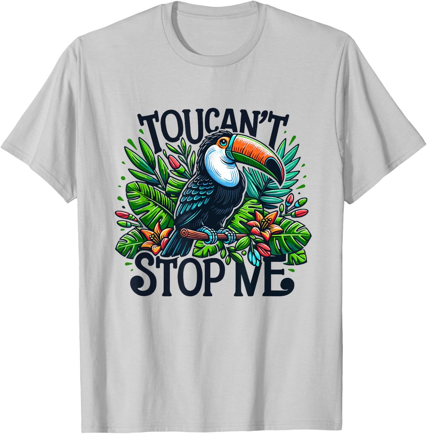 Toucan't Stop Me Jungle Bird , grey, S T-Shirt - T-Shirt | Ash