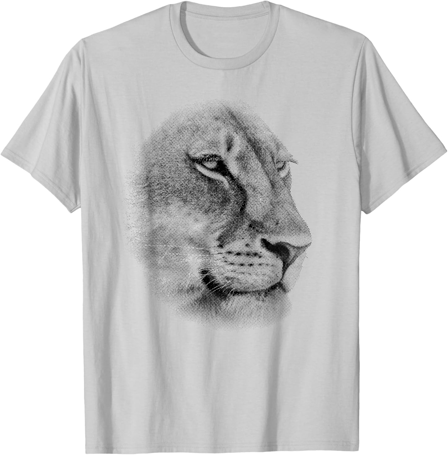 Lioness Face Close-up Perfect Artwork for Lion Fans T-Shirt - T-Shirt | Ash