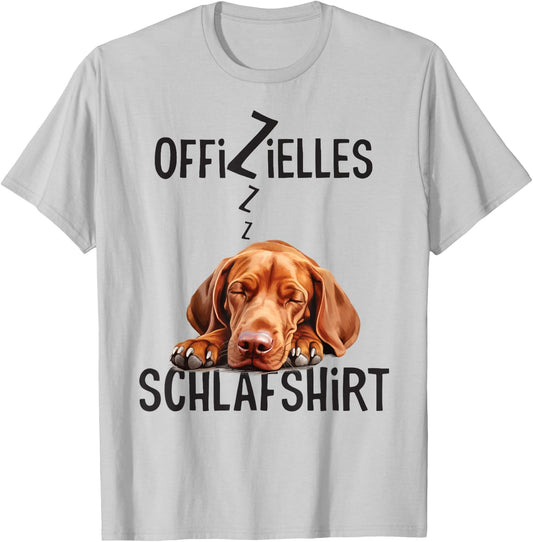 Vizsla Offizielles Schlafshirt Mit Hund Lustig T-Shirt - T-Shirt | Ash