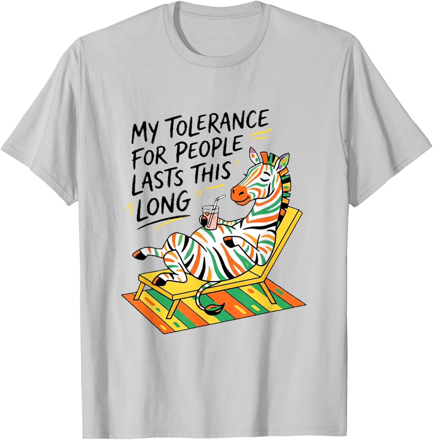 My Tolerance for People Lasts This Long T-Shirt - T-Shirt | Ash