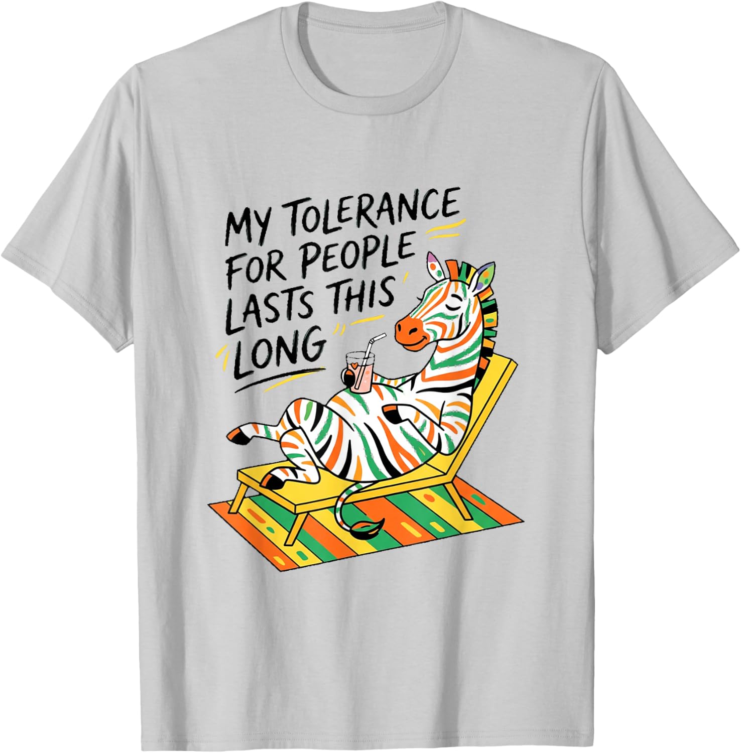 My Tolerance for People Lasts This Long T-Shirt - T-Shirt | Ash