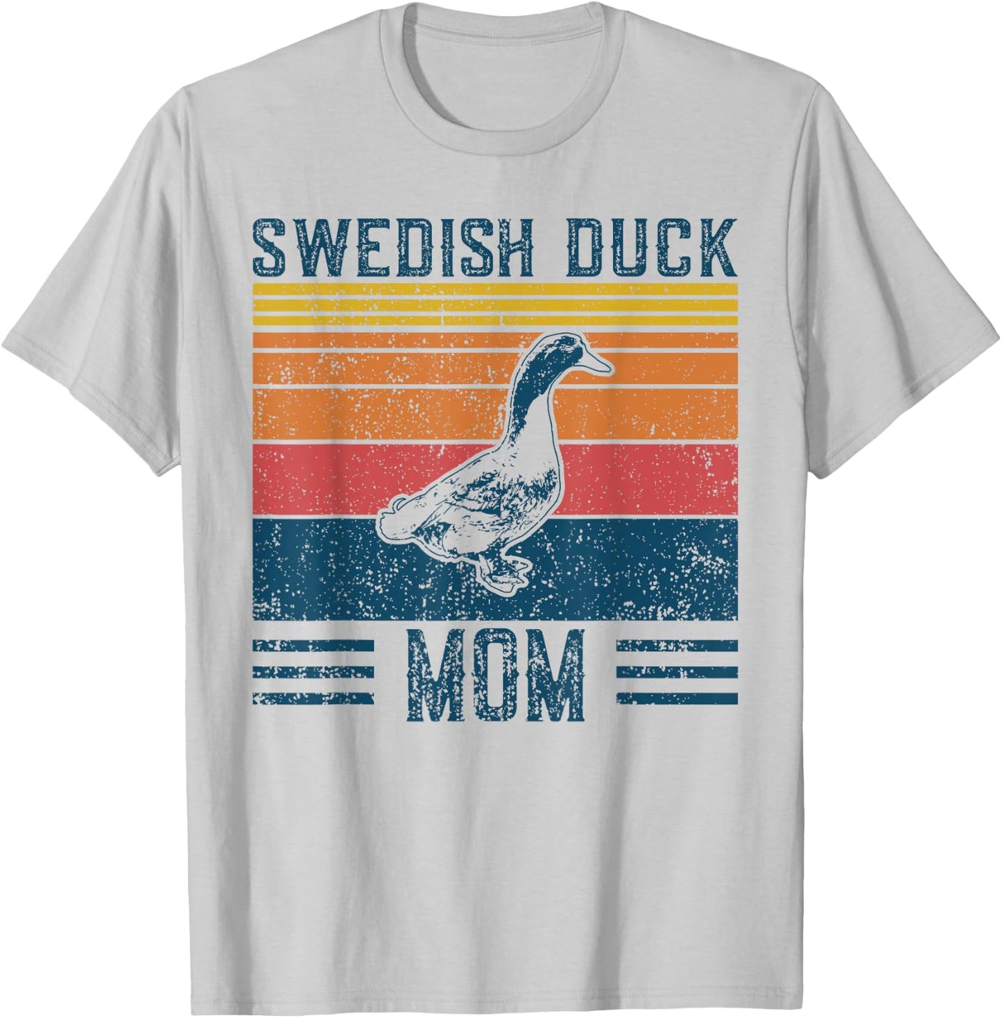 Best Duck Mom Women - Vintage Swedish Duck T-Shirt - T-Shirt | Ash