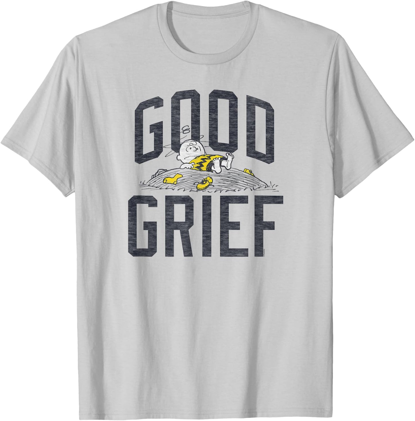 Peanuts Charlie Brown Good Grief Small T-Shirt - T-Shirt | Ash
