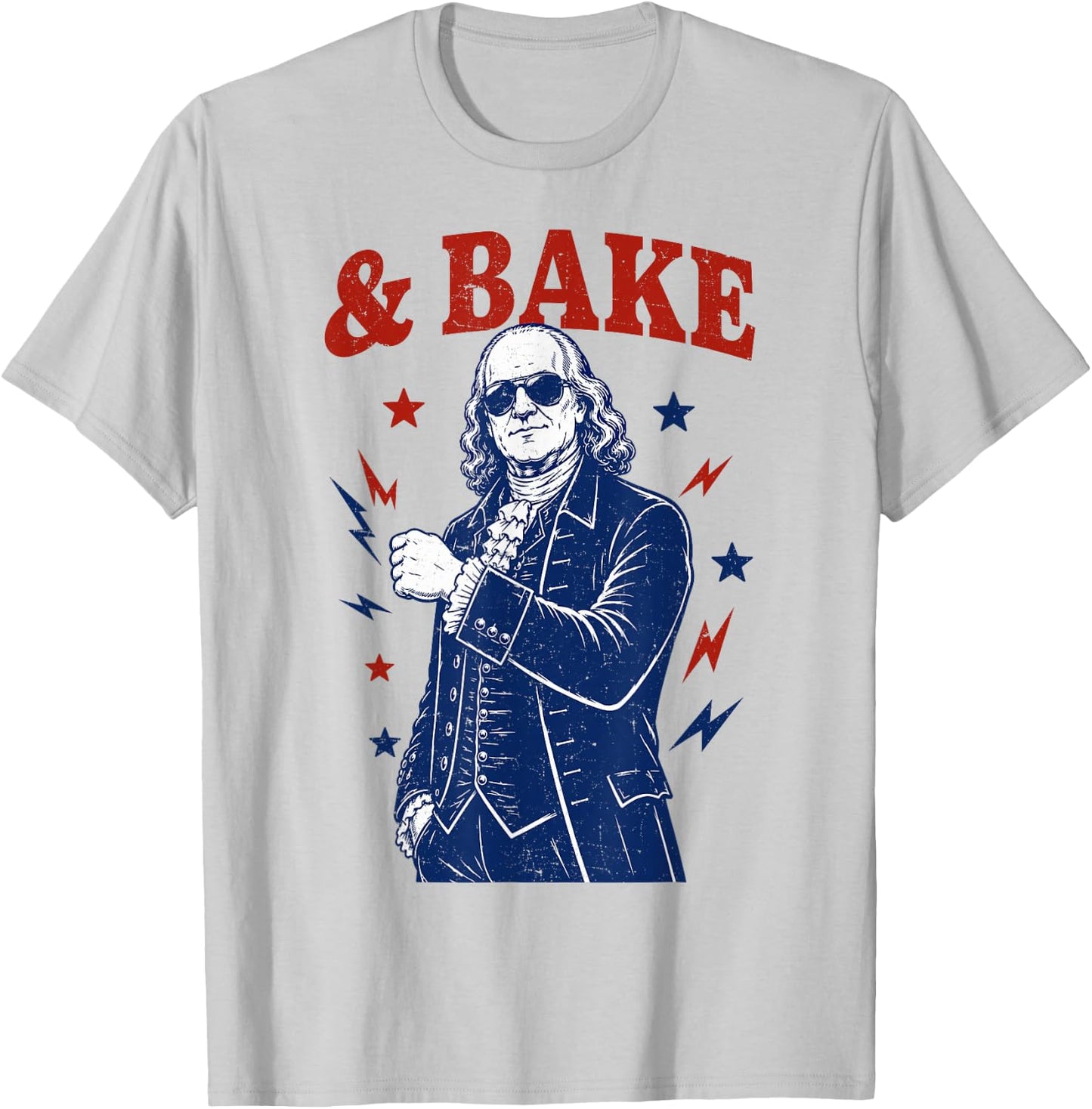 Funny Shake and Bake 4th of July Couple Matching T-Shirt - T-Shirt | Ash