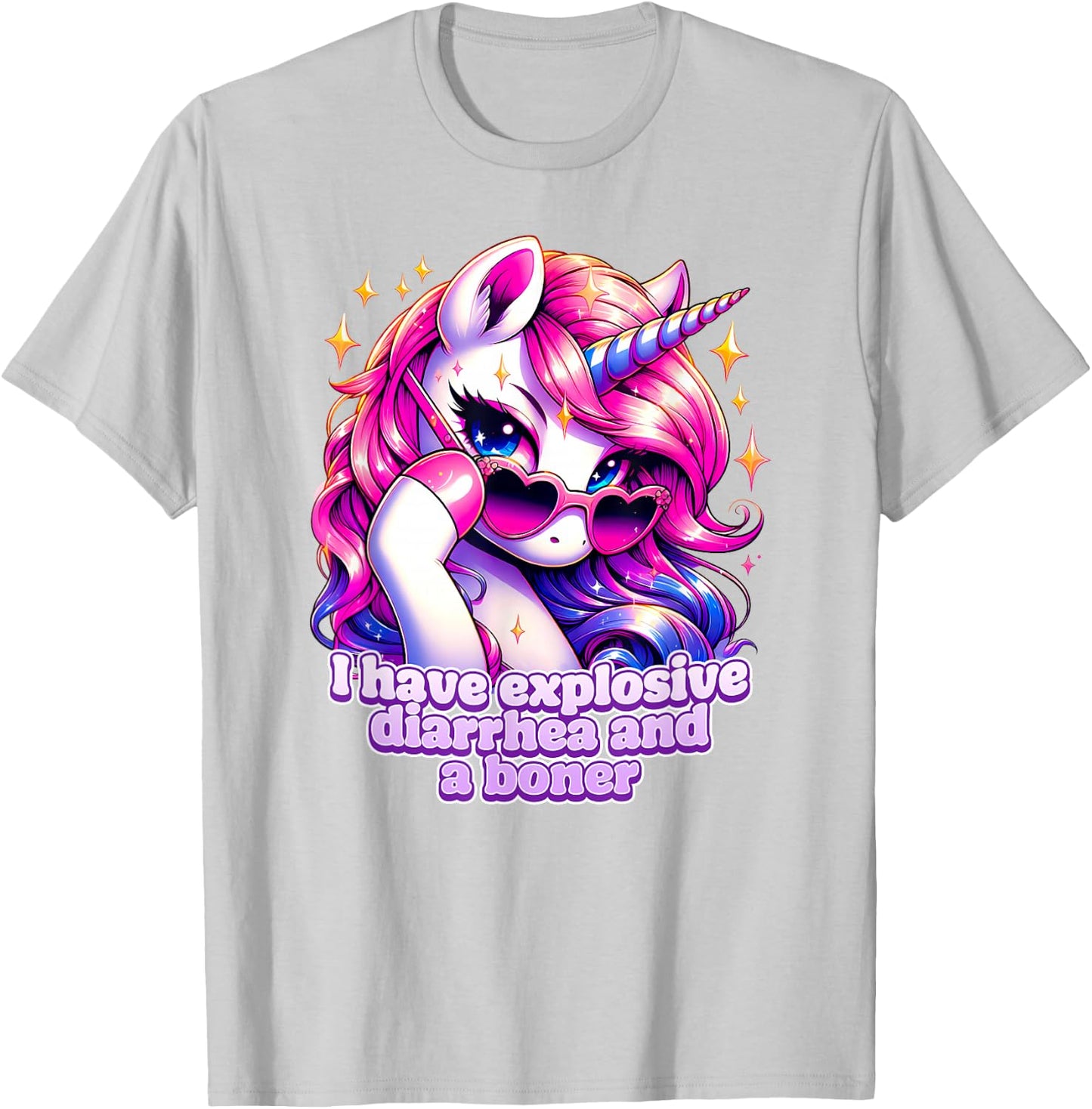 I have explosive diarrhea and a boner Funny inappropriate T-Shirt - T-Shirt | Ash