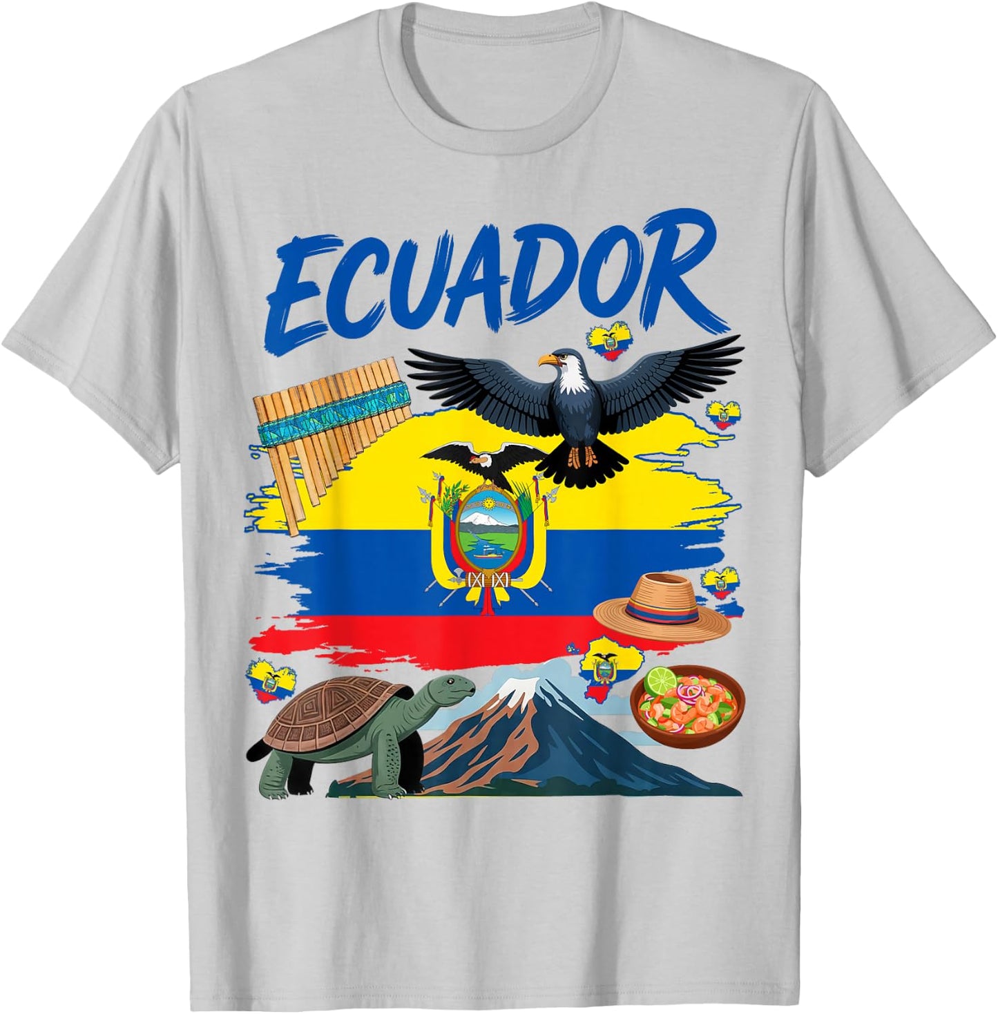 Ecuadorian Flag Outfit Idea for Kids Ecuador Cultural Themed T-Shirt - T-Shirt | Ash