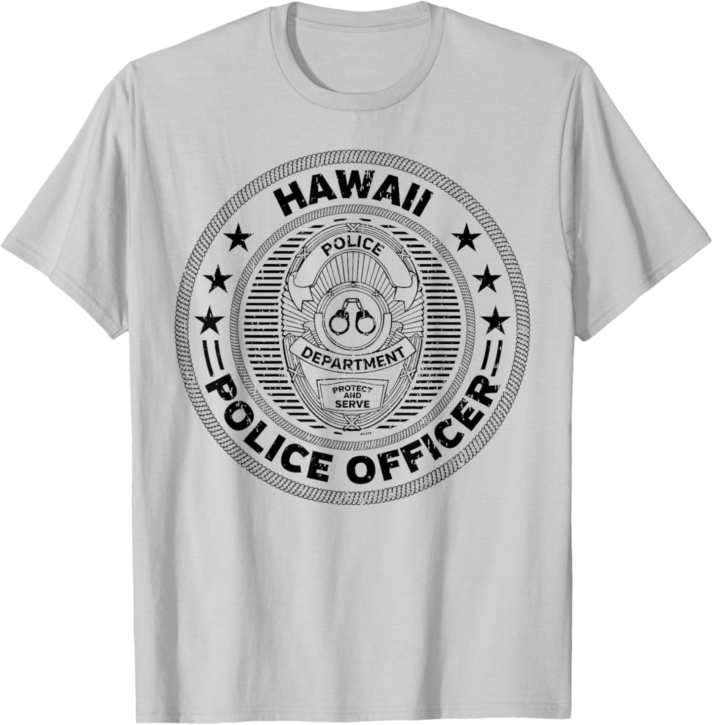 Hawaii Police Officer Shirt T-Shirt - T-Shirt | Ash