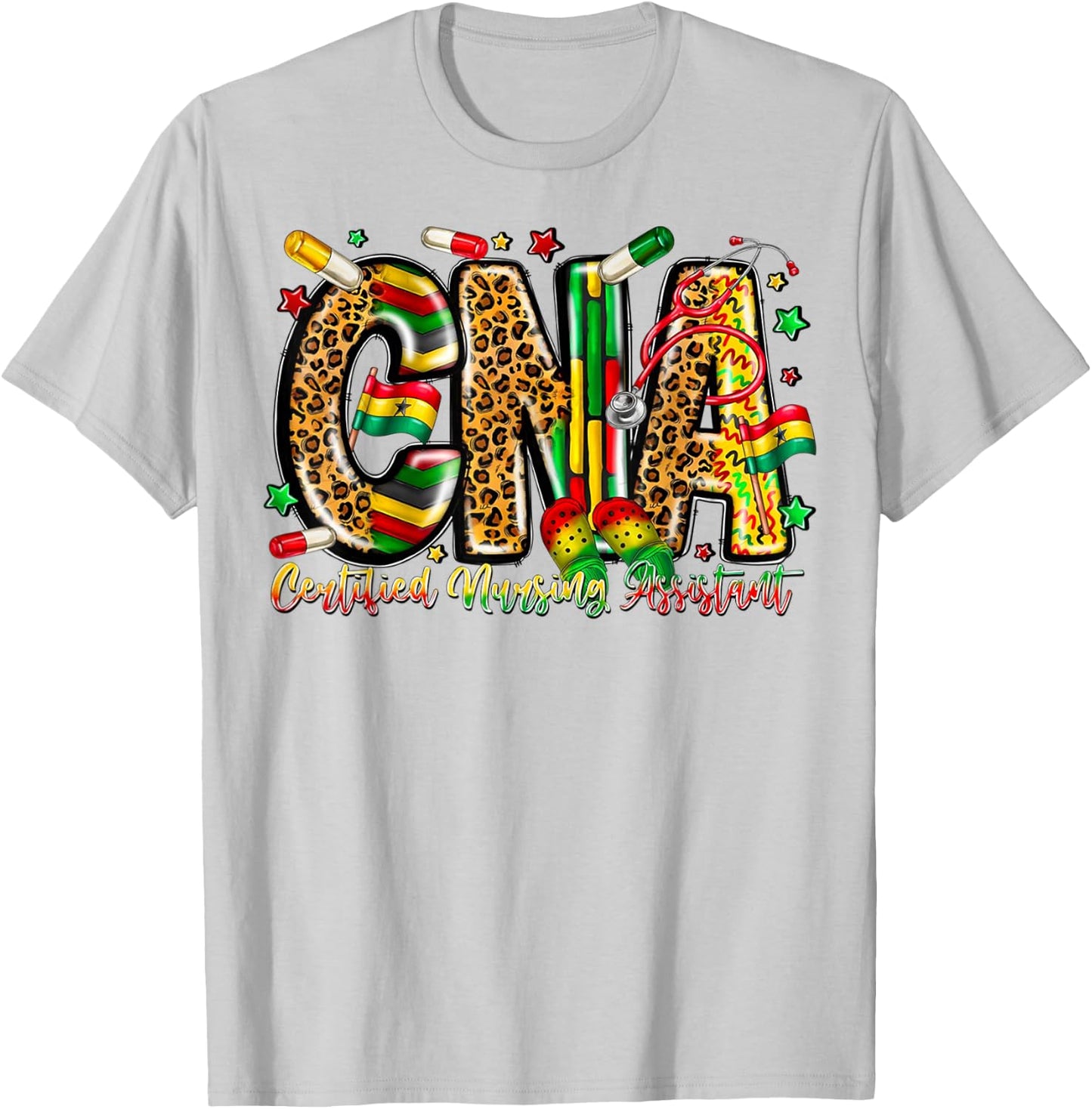 Juneteenth CNA Certified Nursing Assistant Scrub Top Women T-Shirt - T-Shirt | Ash