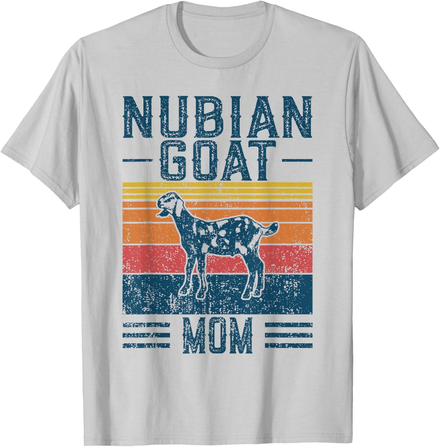 Best Goat Mom Women - Vintage Nubian Goat T-Shirt - T-Shirt | Ash