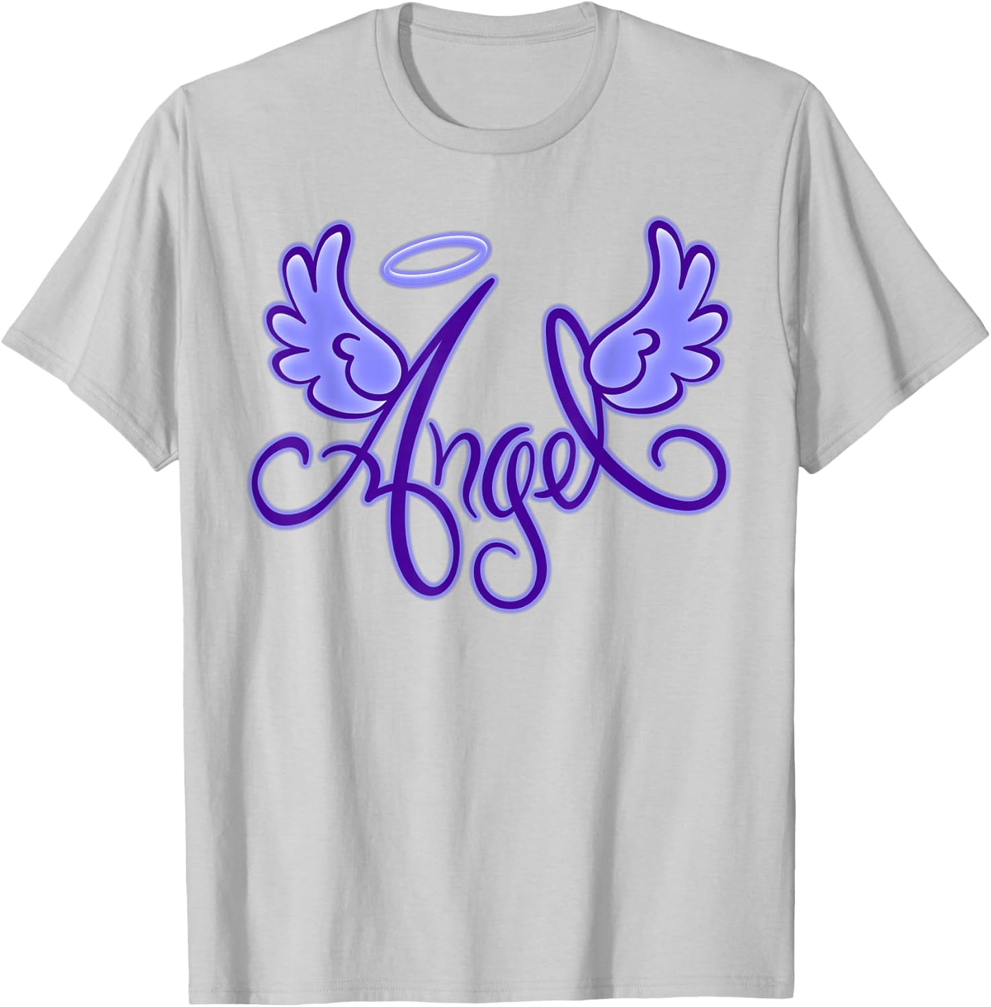 Retro 90s 00s Throwback Angel Wings Y2K Aesthetic T-Shirt - T-Shirt | Ash