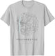Poughkeepsie New York NY Coordinates map hometown T-Shirt - T-Shirt | Ash