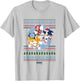 Sonic The Hedgehog Christmas Speedy Ugly Sweater Crew T-Shirt - T-Shirt | Ash