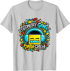 Lustiger Geometry Gangs Dash Crew Witz für Kinder Streetwear T-Shirt - T-Shirt | Ash