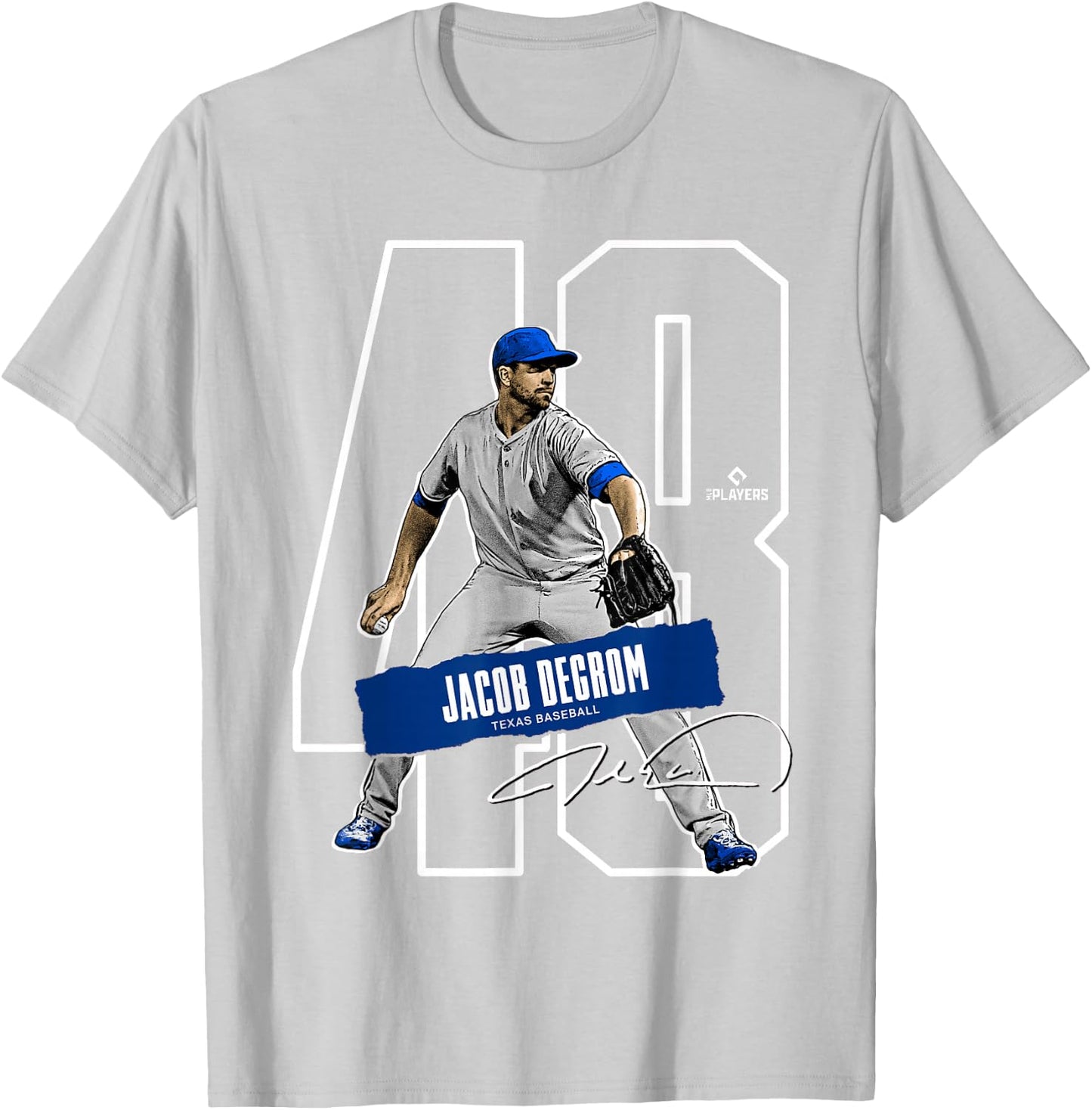 Jacob Degrom | Texas Baseball Players Merch | MLBJAC302N T-Shirt - T-Shirt | Ash