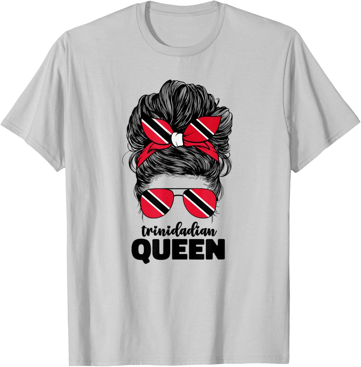 Trinidadian Queen Women Trini Trinidad and Tobago Flag Girls T-Shirt - T-Shirt | Ash