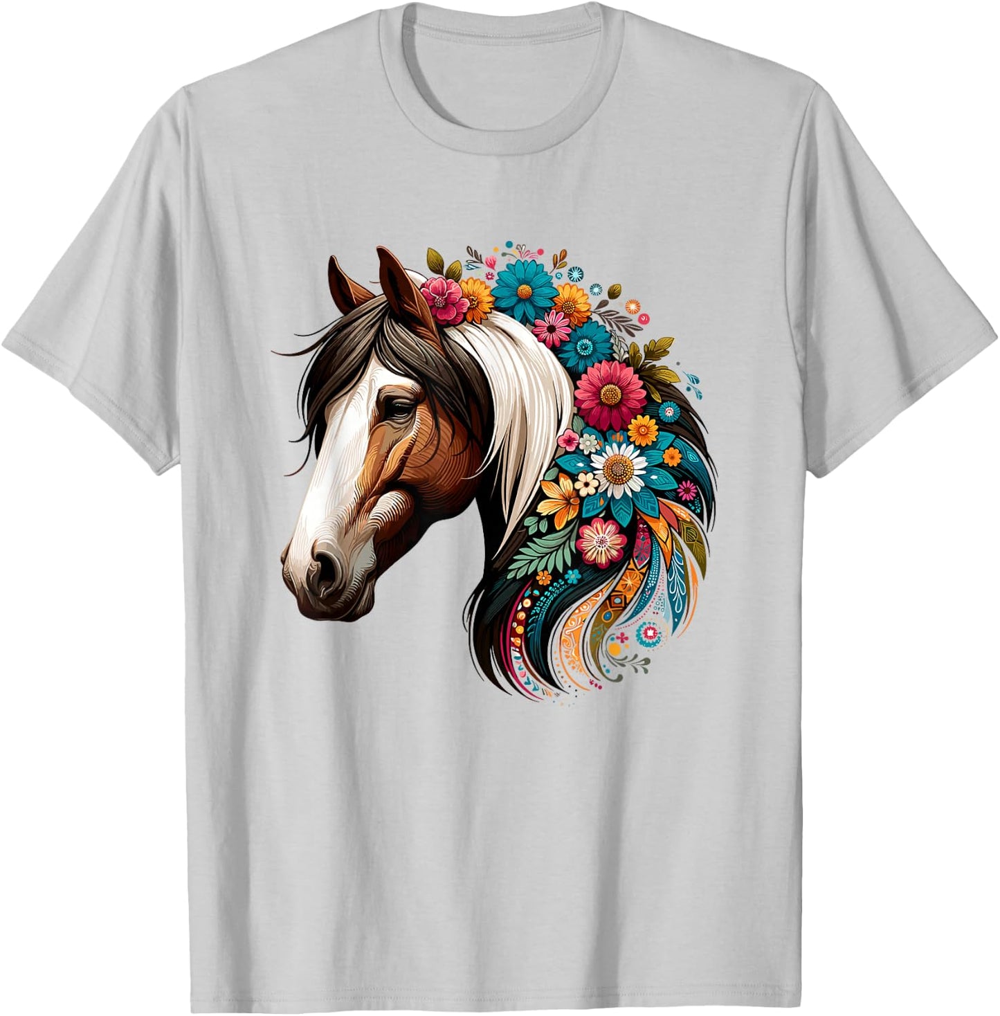 Horse Riding Equestrian, Horse Portrait - Western Horseback T-Shirt - T-Shirt | Ash