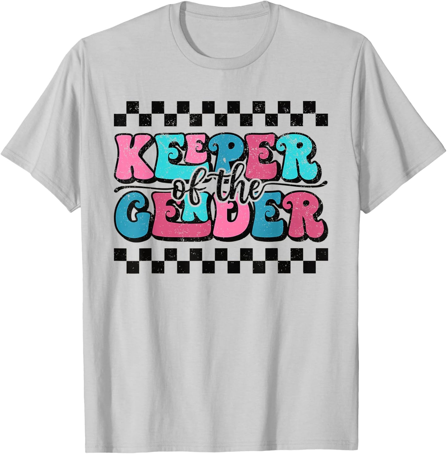 Keeper Of The Gender Cute Reveal Baby Announcement Party T-Shirt - T-Shirt | Ash