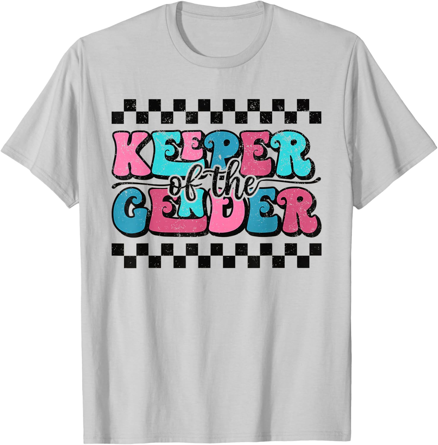 Keeper Of The Gender Cute Reveal Baby Announcement Party T-Shirt - T-Shirt | Ash