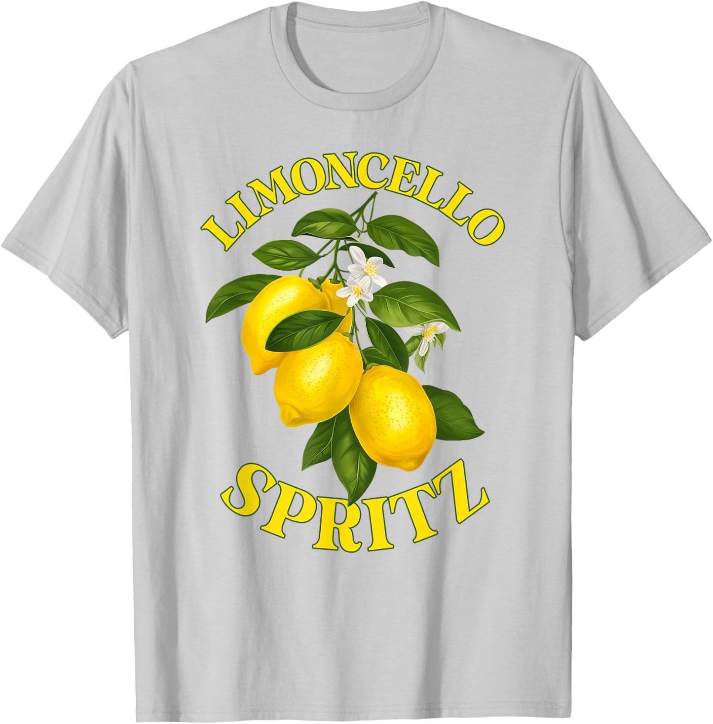 LIMONCELLO SPRITZ X Lemons Liqueur Lemon Liqueur Lemon Fun , White T-Shirt - T-Shirt | Ash