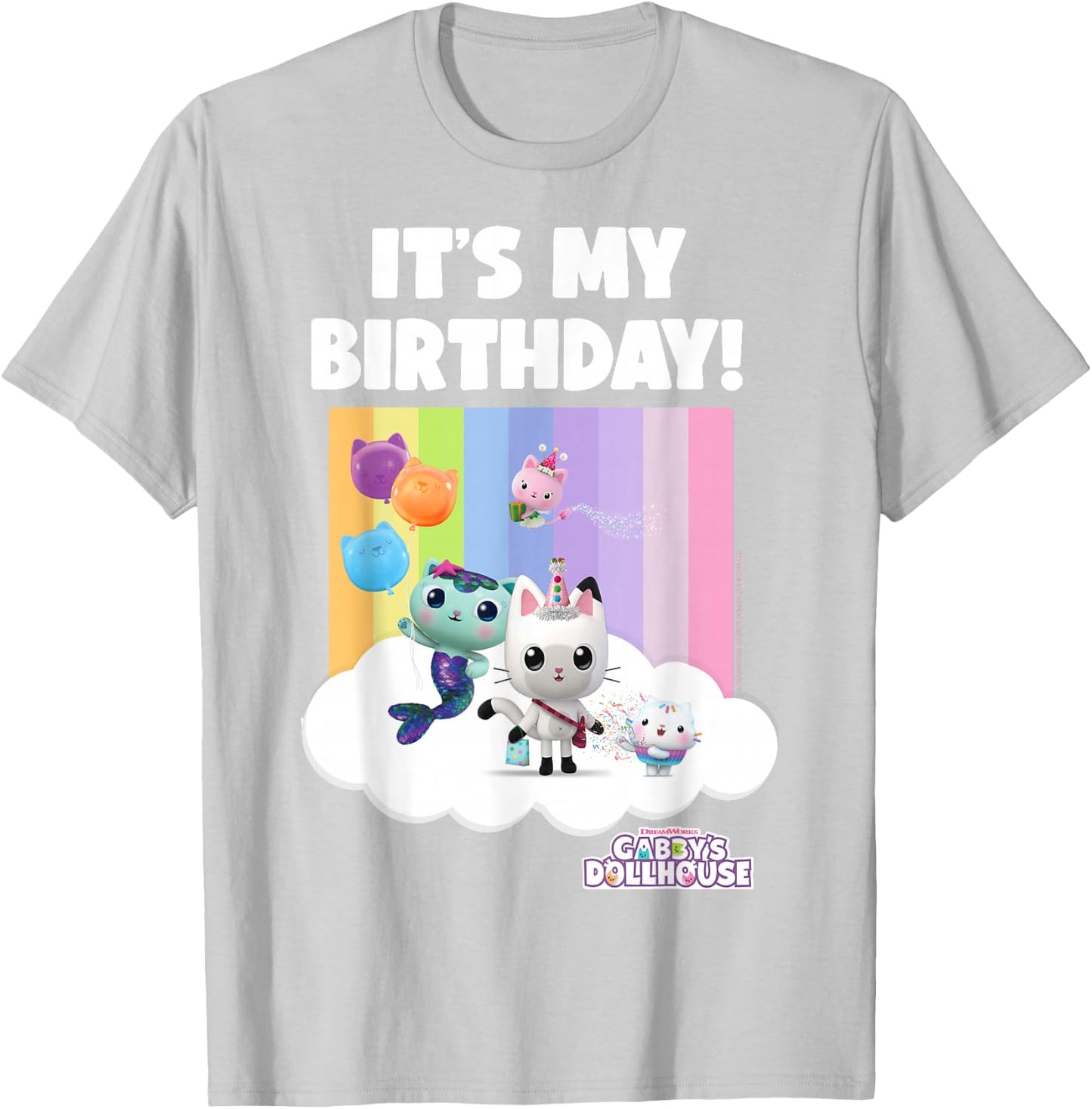 DreamWorks Gabby’s Dollhouse Birthday T-Shirt - T-Shirt | Ash