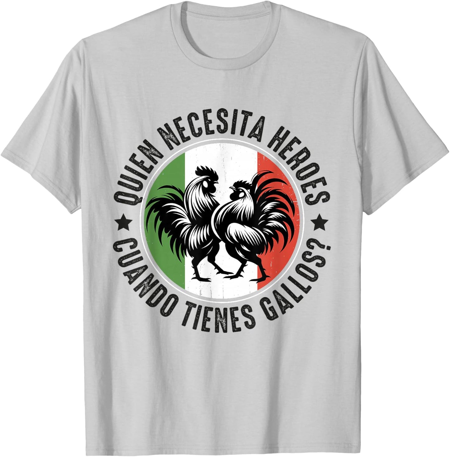 Gallero Mexicano Peleas Gallos Mexican Rooster T-Shirt - T-Shirt | Ash