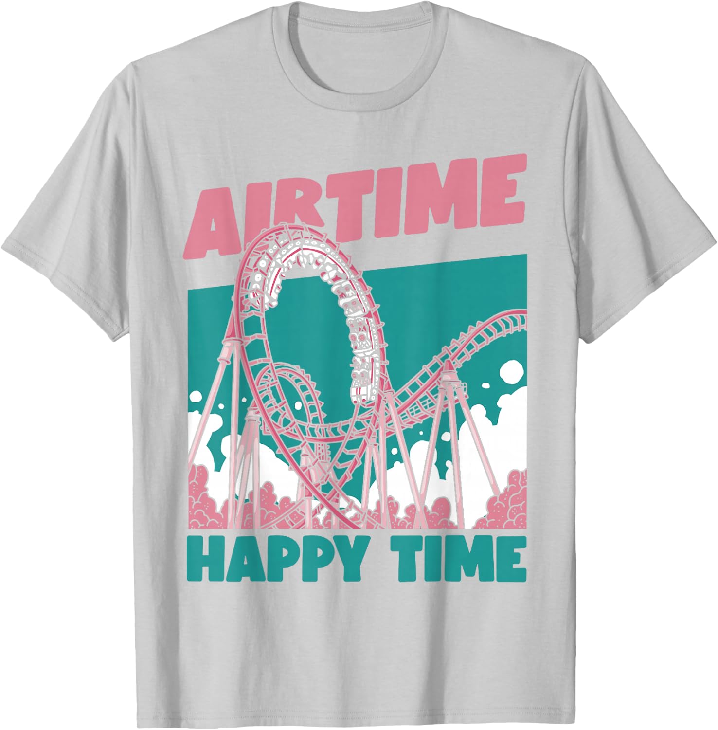 Airtime Happy Time Coaster, White, s T-Shirt - T-Shirt | Ash