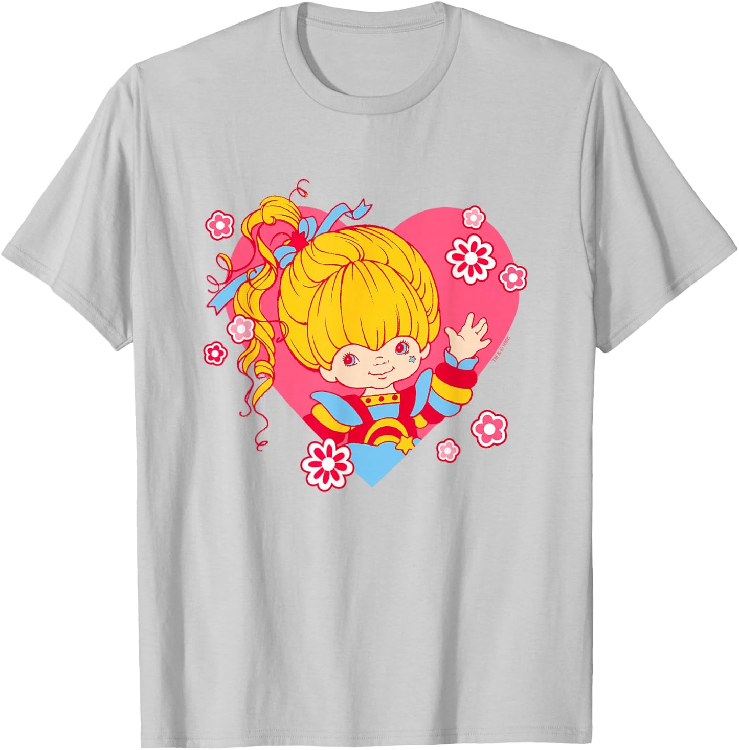 Rainbow Brite Valentine's Day Hearts & Rainbow T-Shirt - T-Shirt | Ash