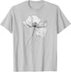 Poppy August Birth Flower Minimalistic Black and White T-Shirt - T-Shirt | Ash