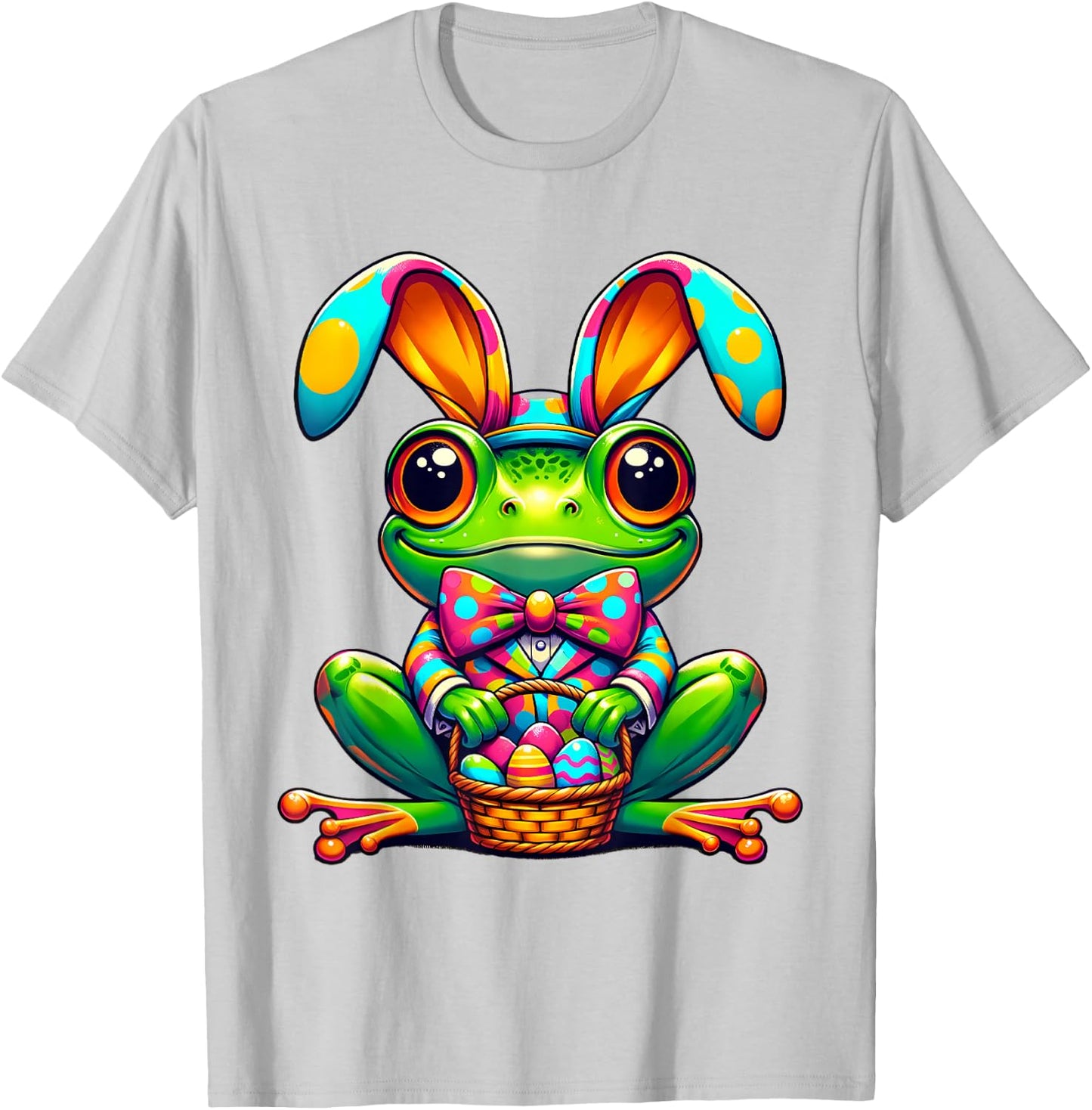 Easter Frog Bunny Ears Women Men Kids T-Shirt - T-Shirt | Ash