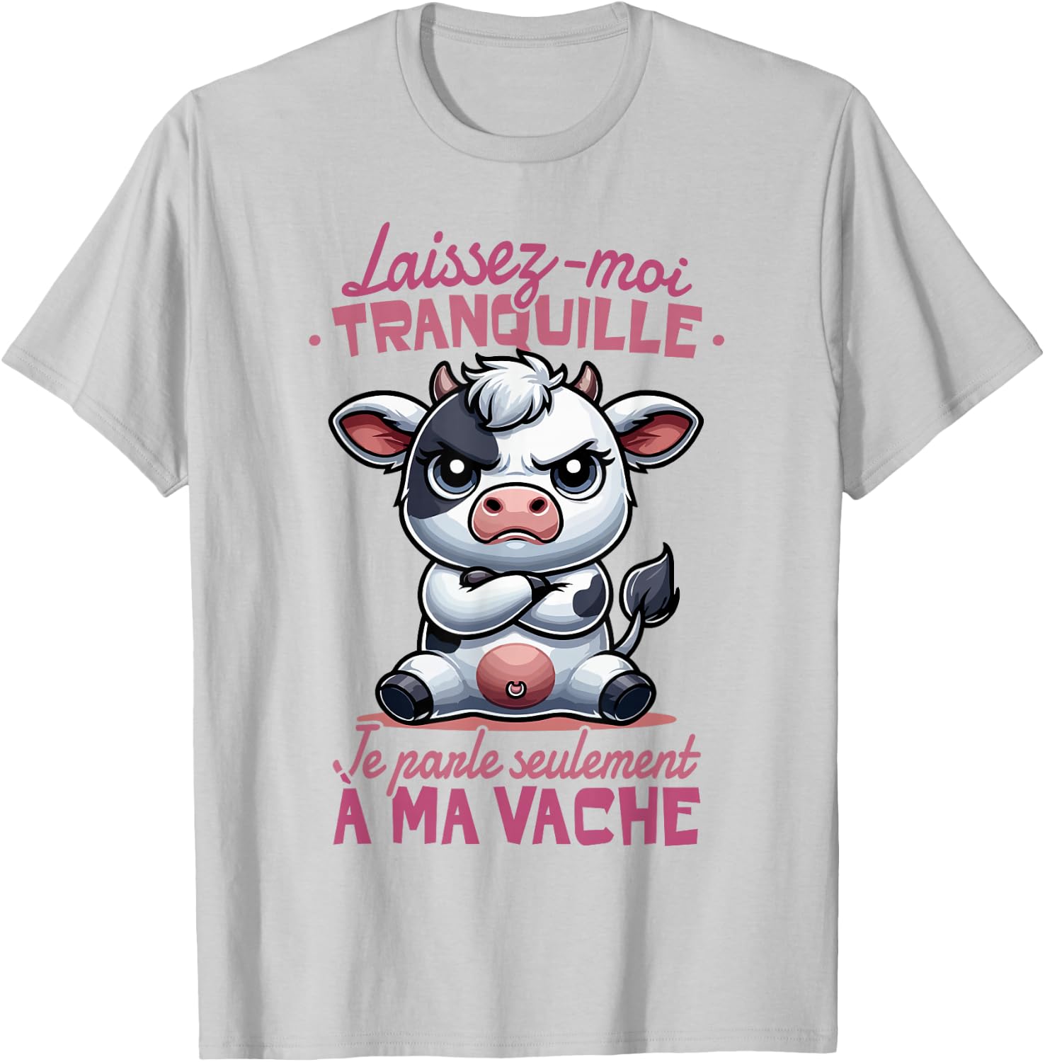 Funny Cow Woman Girl Child Talk to My Cow , white, S T-Shirt - T-Shirt | Ash