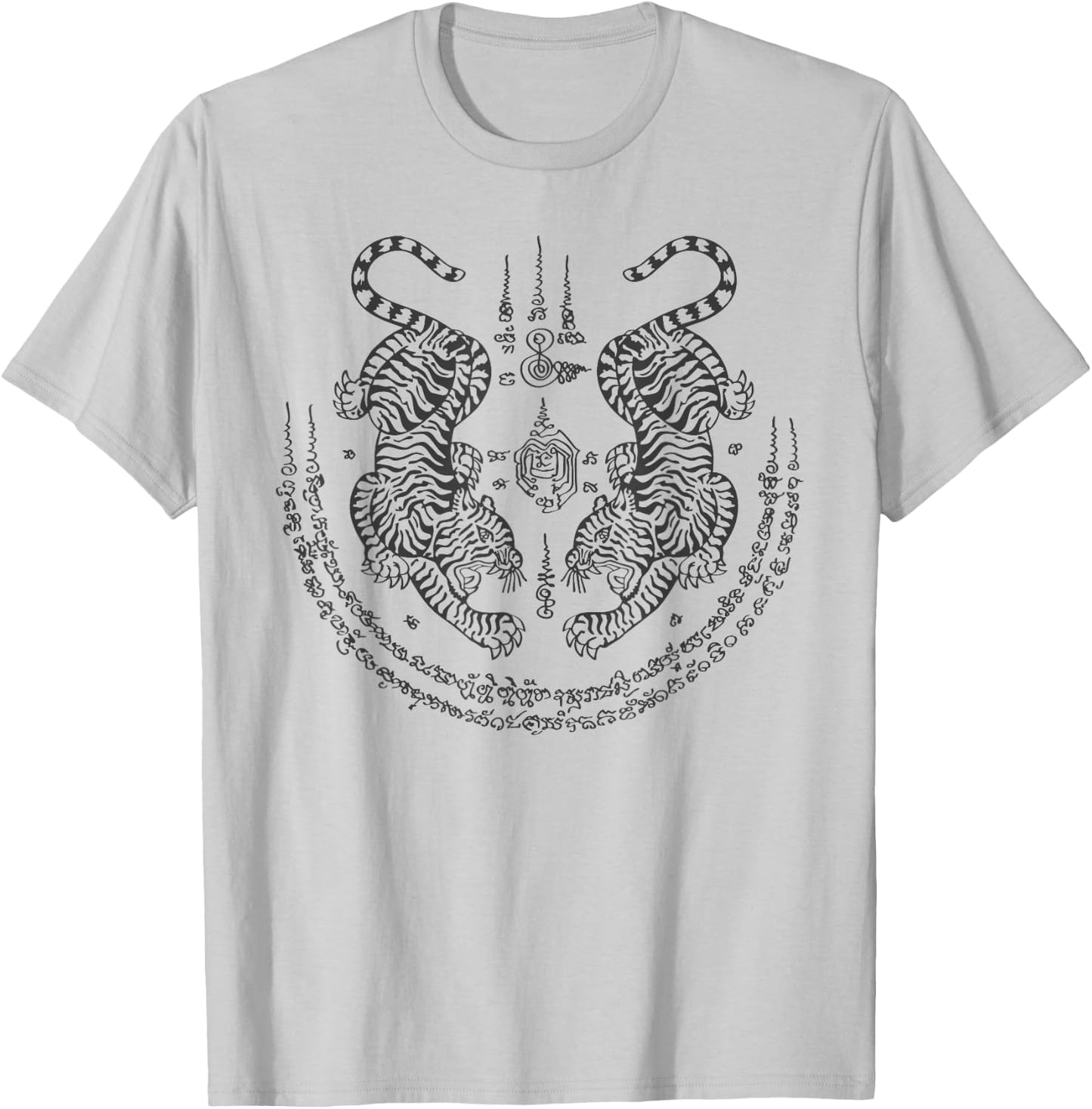 Twin Tiger Muay Thai Shorts Thailand Martial Arts Boxing , White, s T-Shirt - T-Shirt | Ash