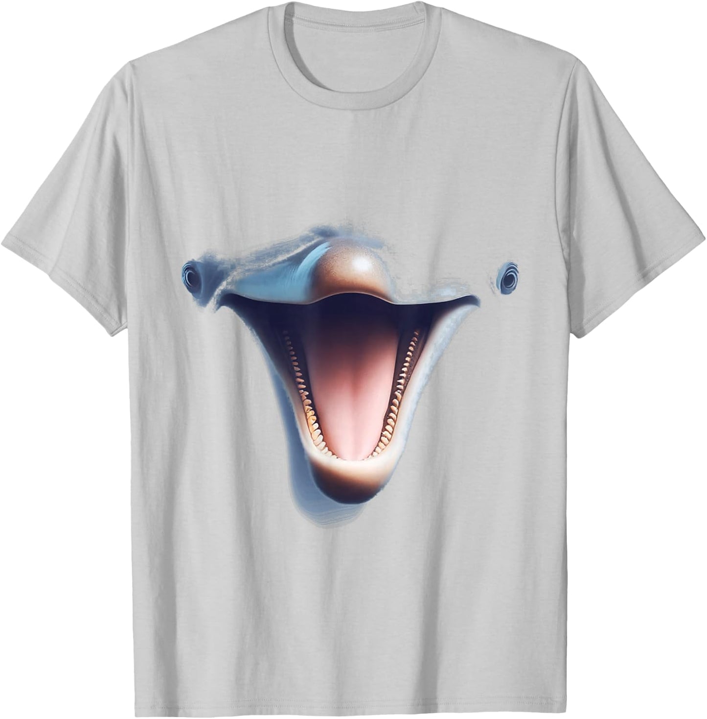 Dolphin Face, Funny Dolphin Spirit Costume , Blue, S T-Shirt - T-Shirt | Ash