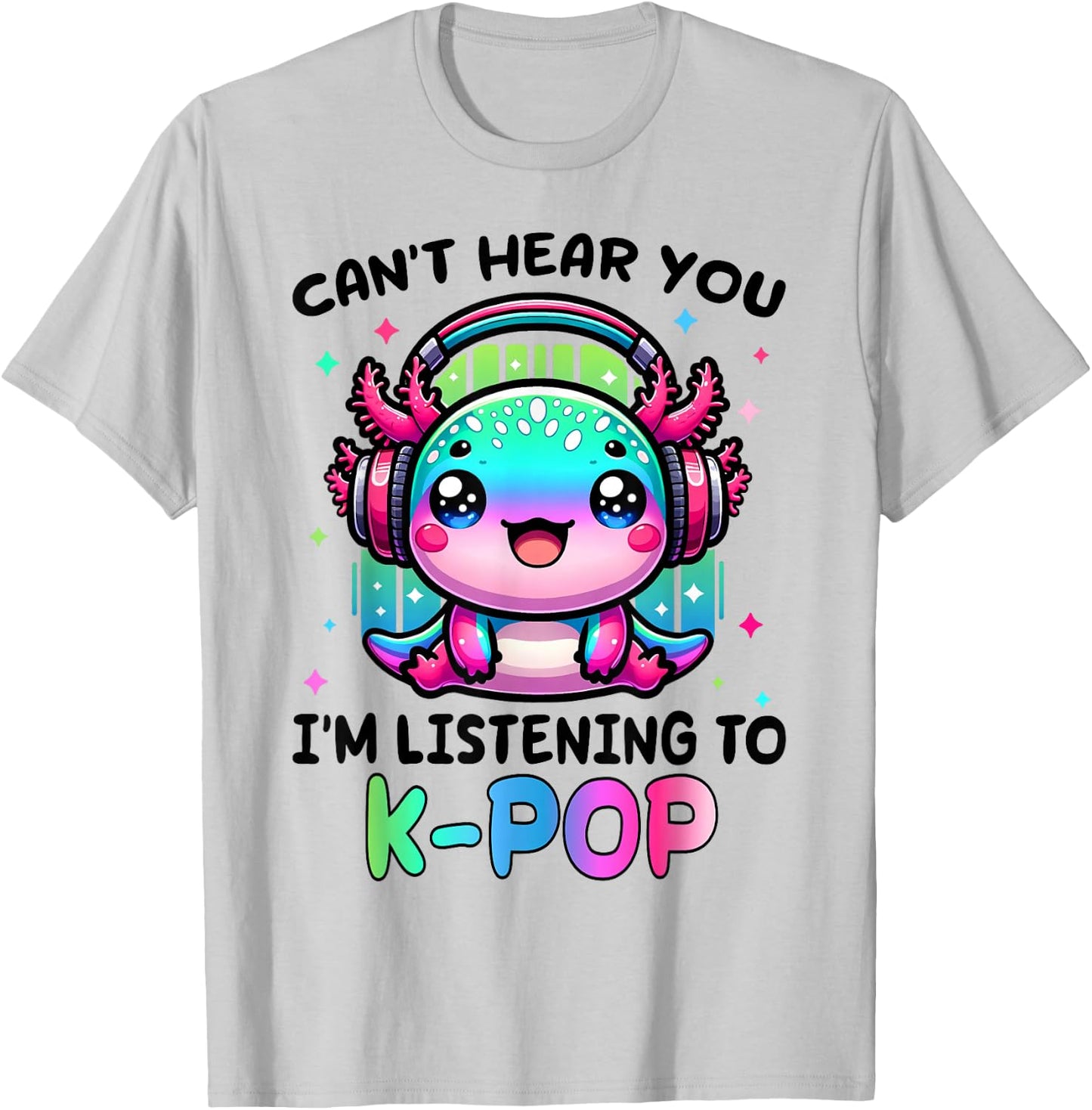 Funny Axolotl K-pop Kids Teens Girls K pop Korean Pop Music T-Shirt - T-Shirt | Ash