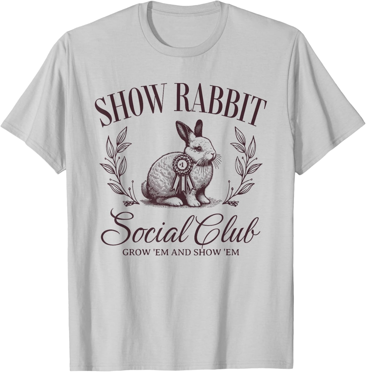 Show Rabbit Social Club Show Barn Mom Stock Show Agriculture T-Shirt - T-Shirt | Ash