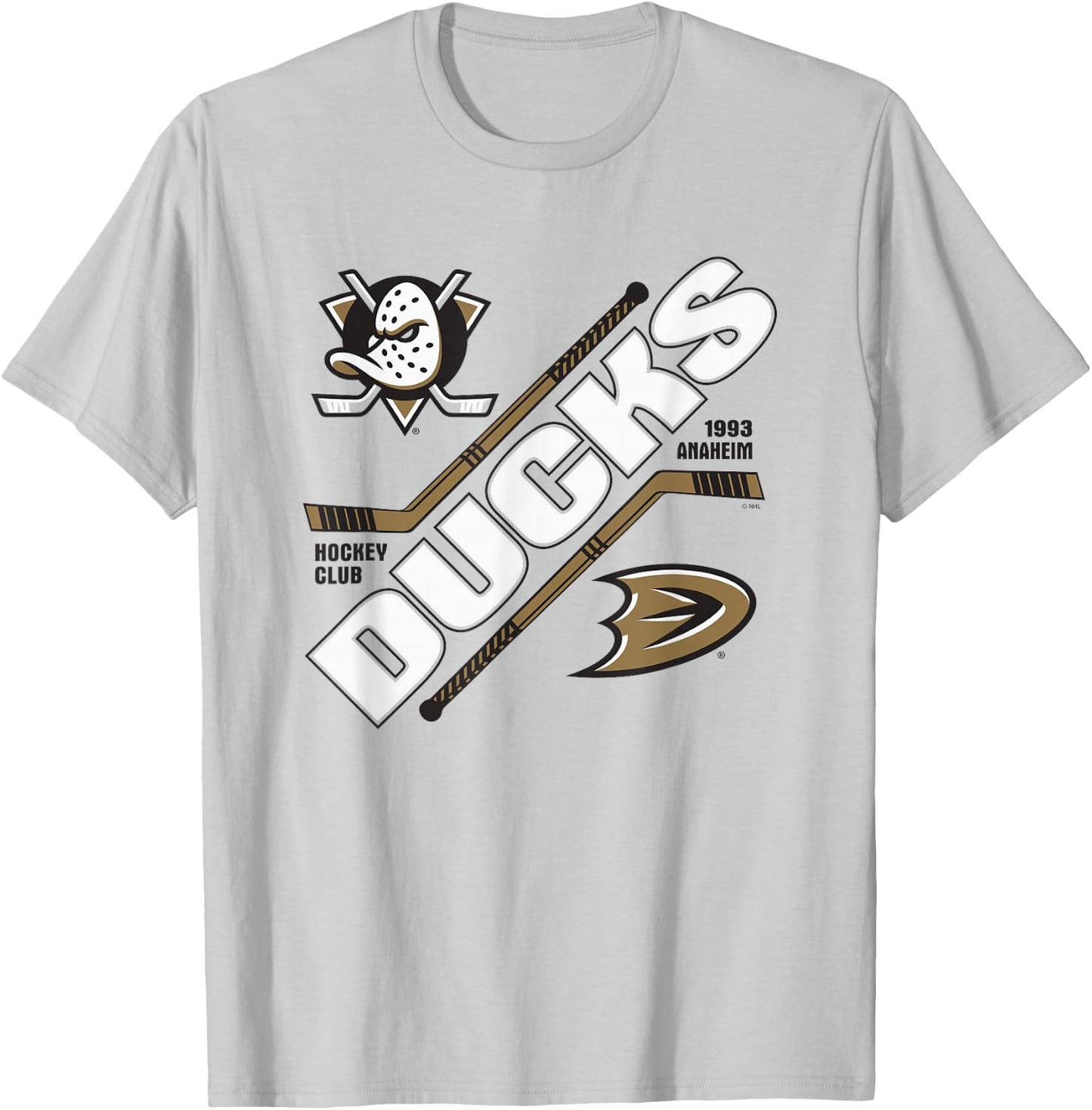 Anaheim Ducks Force Orange Officially Licensed T-Shirt - T-Shirt | Ash