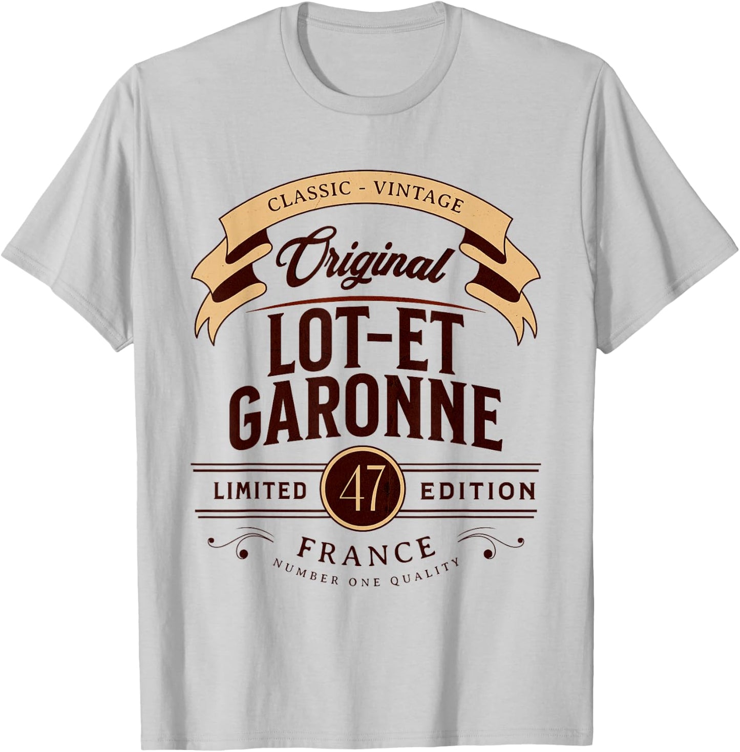 Vintage Lot-et-Garonne France , grey, S T-Shirt - T-Shirt | Ash