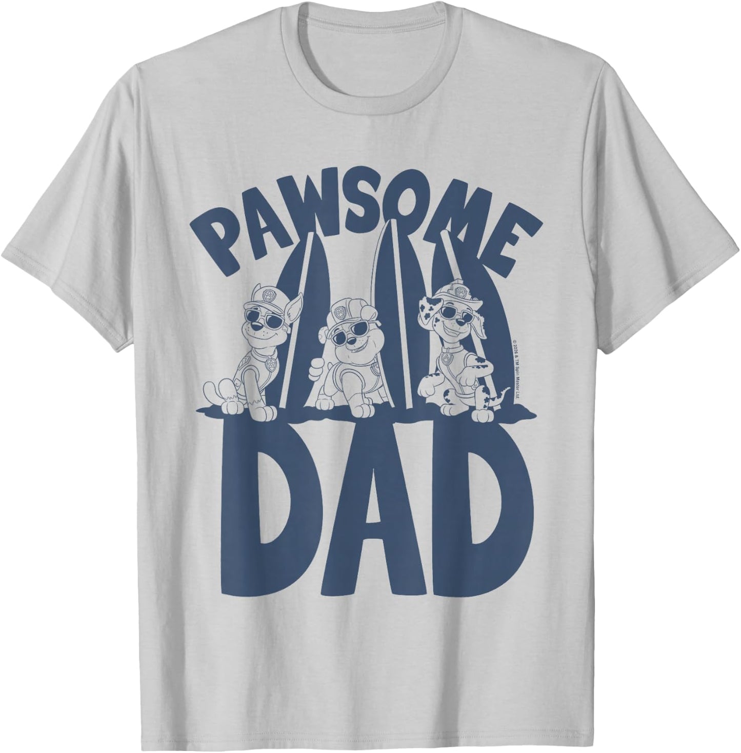Paw Patrol Father's Day Pawsome Dad T-Shirt - T-Shirt | Ash